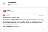 Freewallet org: why this website is known as scam