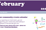 Our community calendar — February