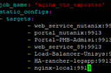 Monitoring Nginx with Nginx Vts Exporter