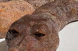 Sculpture of brown snake