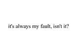 Self Blame
