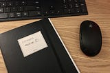 work notebook and desk equipment