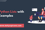 Python Lists with Examples