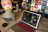 Social Robot Head and computor