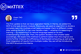 Integrating MCP into MATRIX Blockchain!