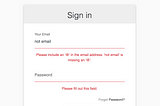 HTML5 form validation in React