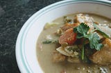 Thai green curry & brown rice — Vegan