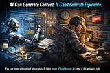 AI Can Generate Content. It Can’t Generate Experience.