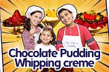 3 Ingredients Chocolate Pudding and Whipping cream