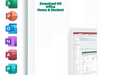 In this image nformation about how to download ms office home and student