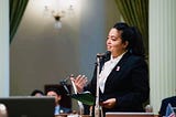 Assemblymember Wendy Carrillo makes remarks on the Assembly floor.