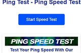 How to create Ping Speed Test