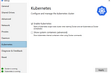 Kubernetes development environment using docker on Windows