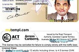 Australia Capital state driver’s permit template in PSD format, fully editable, with all fonts