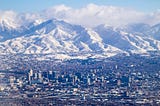 Aerial view of Salt Lake City, Utah. Photo by Samuel Sweet: https://www.pexels.com/photo/aerial-view-of-a-city-by-the-snowy-mountains-5972941/