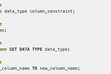 Types of SQL statements