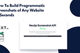 How To Build Programmatic Screenshots of Any Website in Seconds using Next.JS