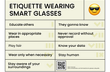 Etiquette wearing smart glasses