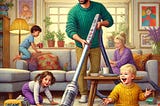 The Vacuuming Odyssey in a Family With Four Small Children