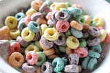 close-up of Froot Loops