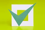 checked off check box with green background