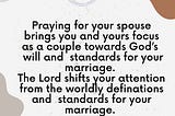 Praying for your spouse