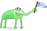 Alien LISP mascot by Conrad Barski, M.D.