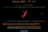 OCR challenge: Catch me if you can! [Affinity CTF lite 2020]