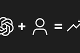 Symbolic equation of AI plus human equals progress.