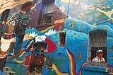 A mural capturing elements of Chiapas and Zapatistas resistance in Jack Kerouac Alley in San Francisco.