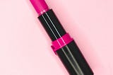 Pink lipstick tube