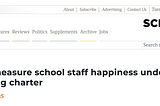 Wellbeing Charter to measure school staff happiness