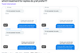 Twitter Chat Replies: Refining Design by Embracing the Details