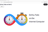 Introducing DoYou Todo on the Internet Computer