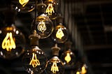 Golden light bulbs