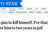 Do you punish someone for a (potentially) violent suicide attempt?