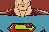 Superman Dad illustration — cartoon design— Daddy Superman is back…and exhausted