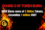 Round 3 of Token Burn: RACA Burns more of 5 Billion Tokens, exceeding 1 million USDT