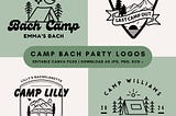 4 Editable Camp Bachelorette Party Logo Pack | DIY Adventure Inspired Bride Tribe Graphics | Customizable Canva Template Jpeg, PNG, SVG
