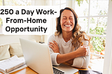 $250 a Day Work-From-Home Opportunity for Stay-at-Home Moms & Students!!!