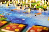 Strategy board game artfully photographed