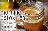 Apple Cider Vinegar and Cranberry Detox Drink