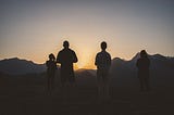 Watching the sunrise in the alps on the longest day of this year.