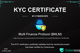 Multi Finance has been passed KYC successfully with CYBERSCOPE