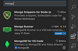 Integrate VS Code with MongoDB