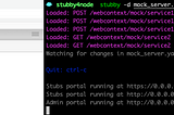 Mock server with stubby4nod
