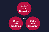 Server Side Rendering vs Client Side Rendering vs Static Site Generation