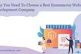 Why You Need To Choose a Best Ecommerce Website Development Company — Holateck Services