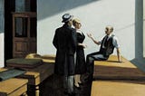 Imagen de un cuadro de Hopper: “reunión nocturna”