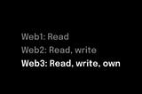 What is Web3? What is web1, web2 and web3?